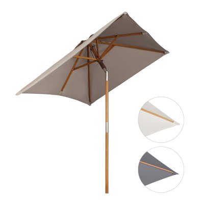 Sekey® 200 × 150 cm Parasol en bois inclinable 